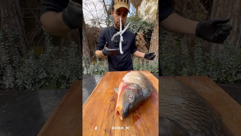 Simple,delicious common carp with rice 🔥🐟🐬🍚 #shorts #food #fish #seafood