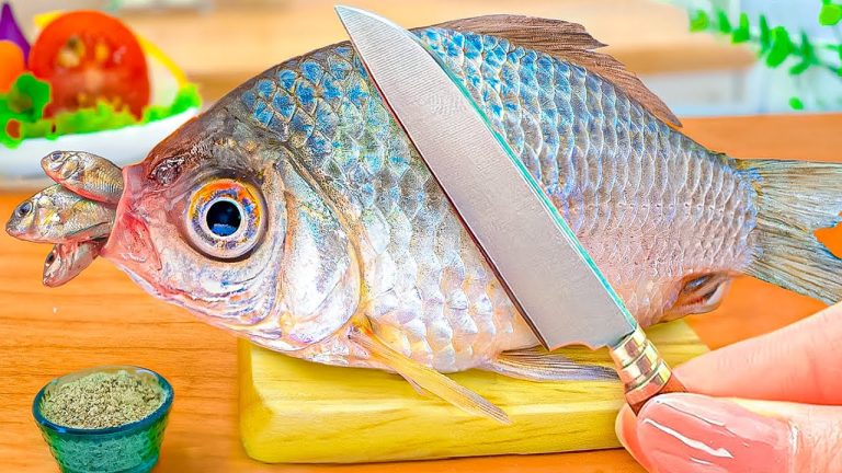 Mini Cooking 🐟 Catch, Cook, Eat: Perfect Fish Recipe in 60 Seconds! 🐟 #foryou #mini #shorts #food