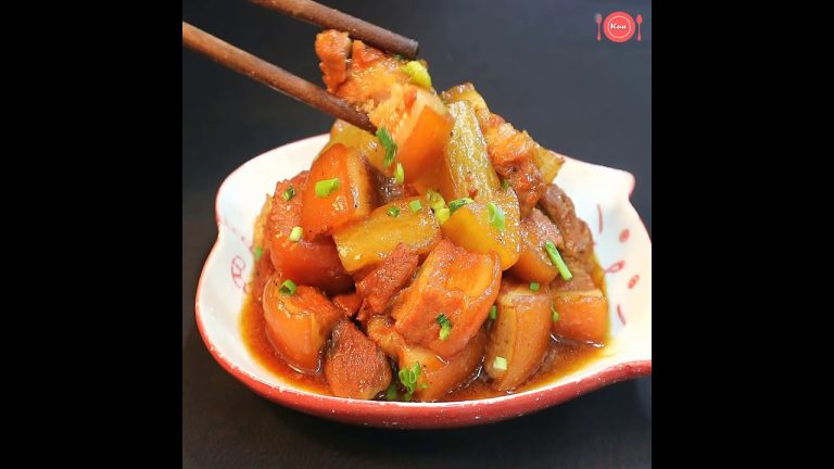 How to cook pork with white radish #Shorts