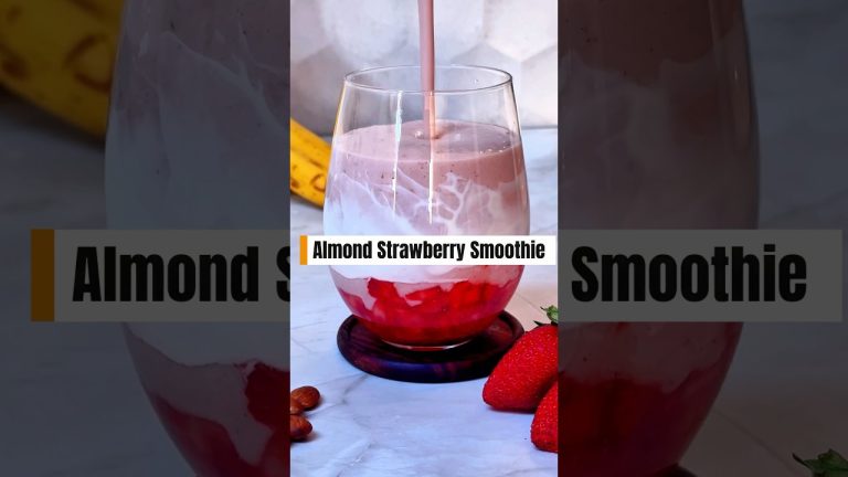 Almond Strawberry Smoothie #smoothie #homemade #healthyrecipes #shorts