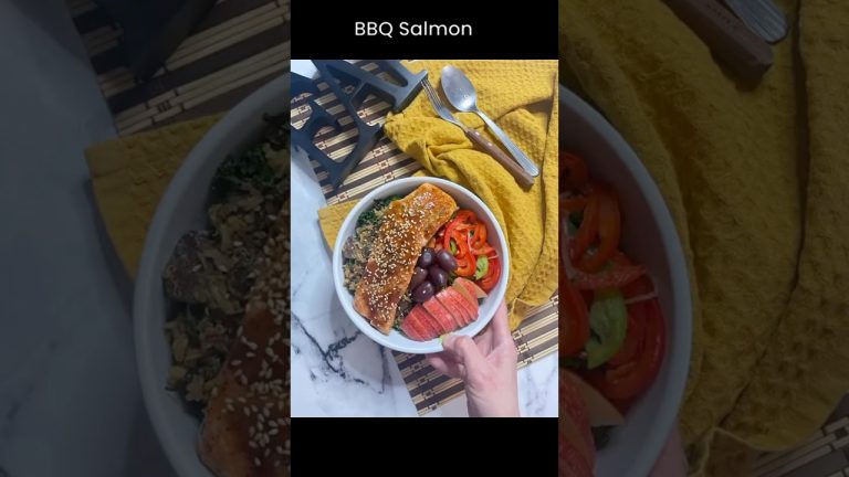 BBQ Salmon Rice Bowl #lunchtime #lunchideas #lunch #salmon