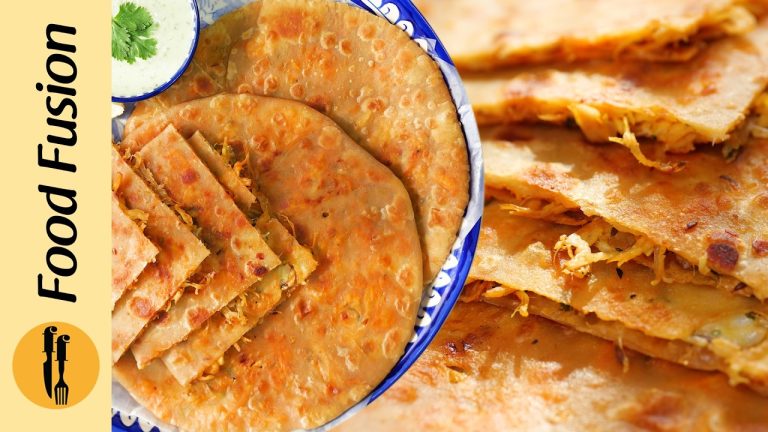 Lachha Chicken Cheese Paratha Recipe by Food Fusion