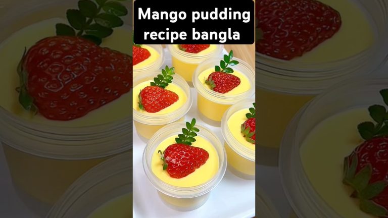 Mango dessert recipes 🥰🥰#youtubeshorts #shorts #pudding #spongecake #easyrecipe
