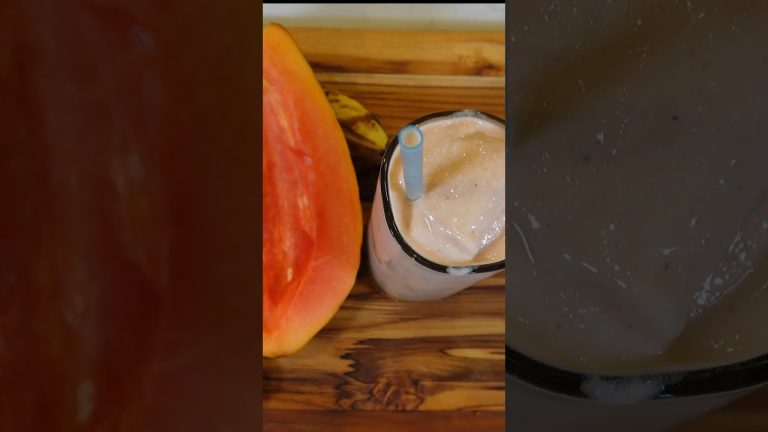 How to Make Sweet Papaya & Banana Smoothie banana 🍌 🥭 Easy & Delicious!