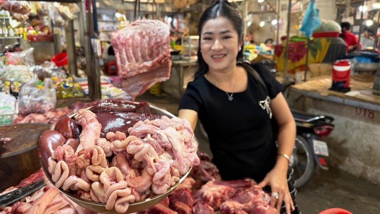 Market show: Have you ever cooked it before? – Pork intestine, pork liver, pork kidney cooking