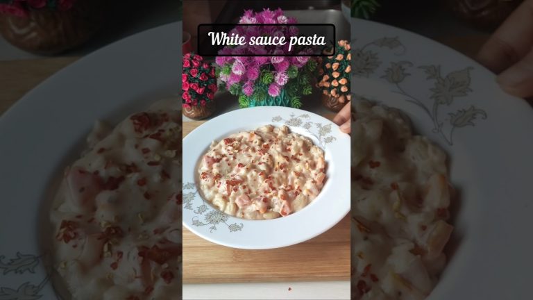 White sauce pasta recipe 😋 #shorts #recipe #food #whitesaucepasta #pasta