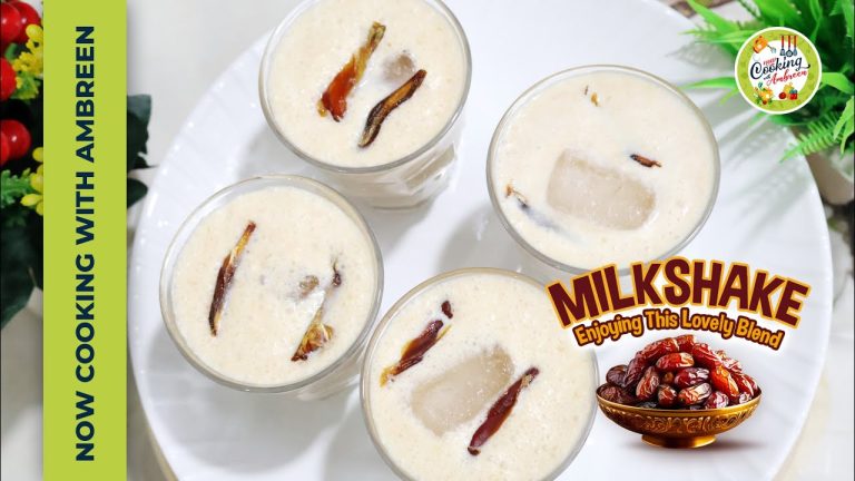 Healthy Dates Milkshake – Ramadan Special Recipes | Dates Milkshake For Weight Gain | Khajoor Shake