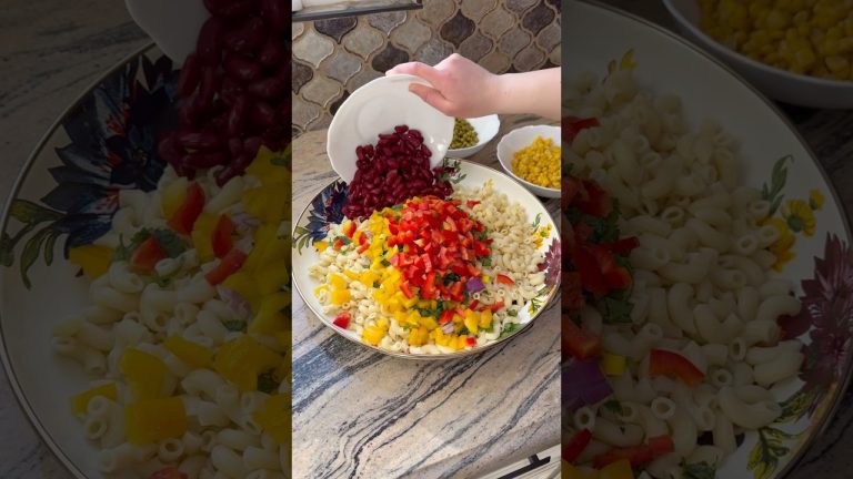 Quick & Easy Pasta Salad for lent #lent #pasta #pastasalad