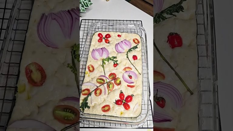 Focaccia Bread 🍞 🍅 #explorepage #ytshorts #food #fyp #cooking 24
