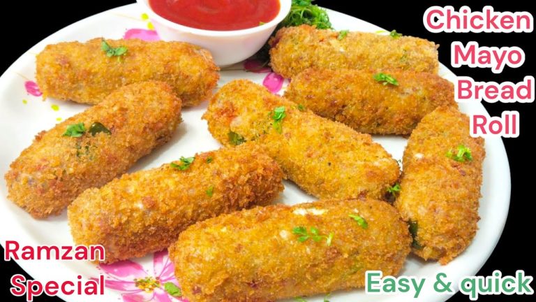 Chicken Mayo Bread Roll | Chicken Bread Roll |Instant Chicken Mayo Bread Roll Recipe | Chicken Roll