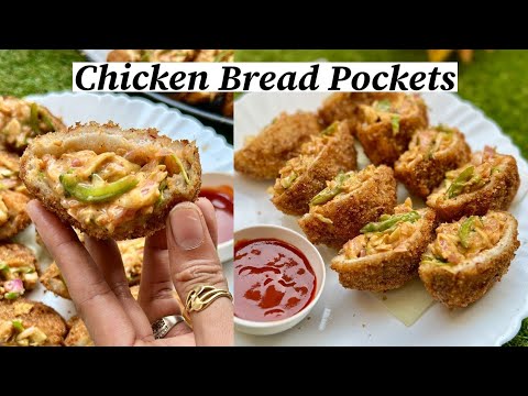 Chicken Bread Pockets Recipe🥙 | Iftar Special🌙 | Easy snacks Recipe | Breas Recipe | by T-recipes