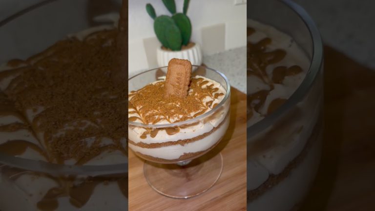 No-Bake Lotus Biscoff Dessert – recipe on my channel 😍 #LotusBiscoff #NoBakeDessert #easyrecipes