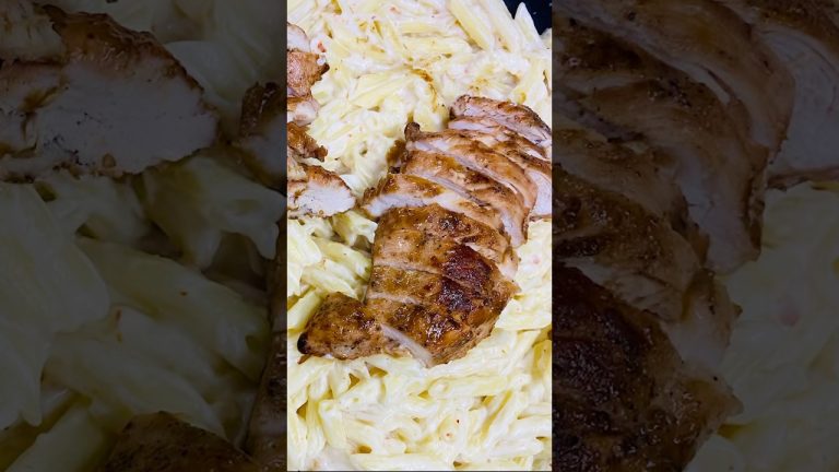 How to make Easy grilled  pasta with white sauce by cooking and crafting #shorts #youtubeshorts
