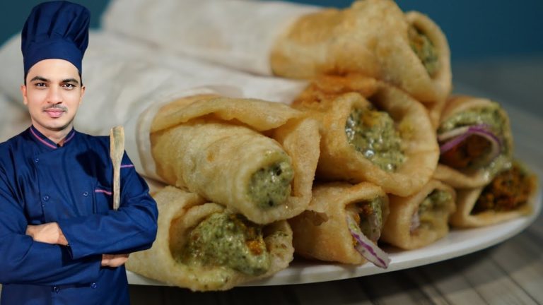 Chicken Chutney Roll Recipe|Karachi Famous Chicken Paratha Roll Recipe|Chef M Afzal|