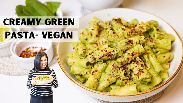 Creamy Green Pasta – Healthy Pasta Recipe