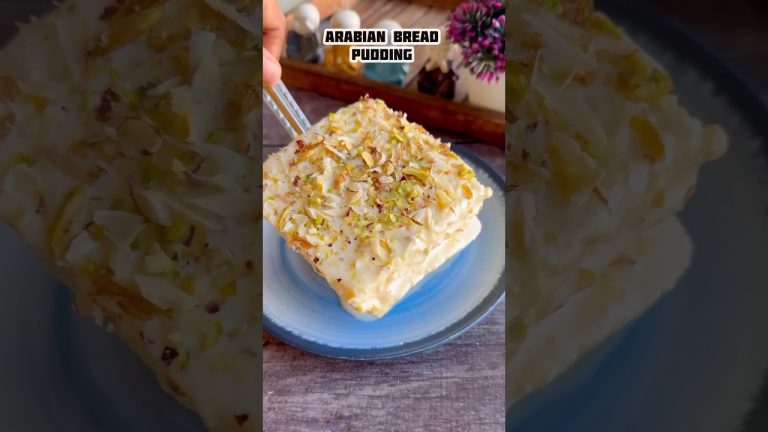 😱😋10 min TRENDING Arabian bread pudding🔥 Iftar Ramadan recipes #breadpudding #shorts