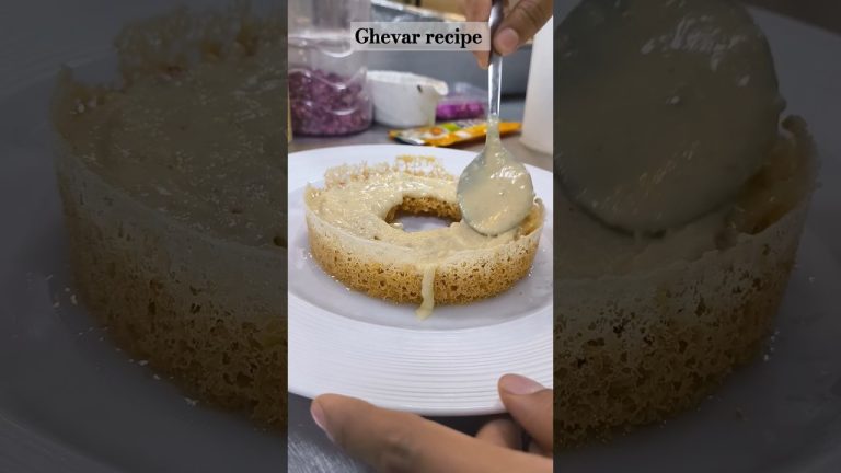 Ghevar recipe #food #recipe #dessert #dessertrecipes #ghevar #mithai #mithaibox #chefdessertlover