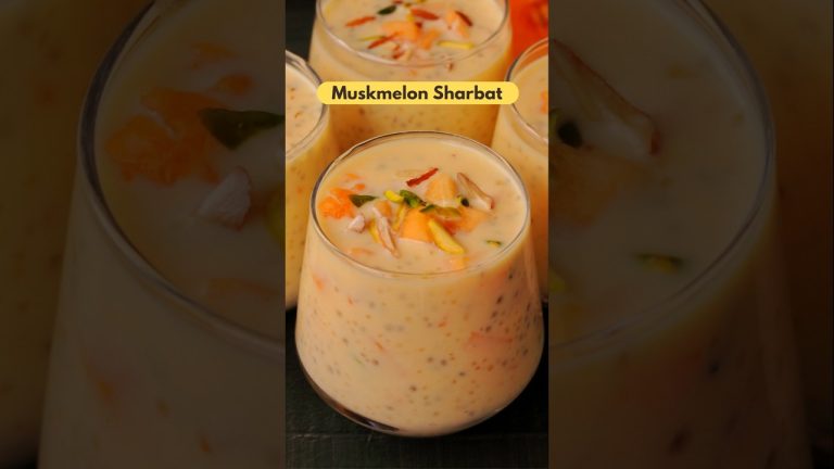 Quick & Easy Muskmelon Sharbat | Muskmelon Shake