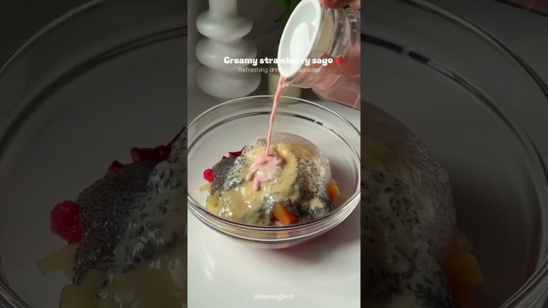 Strawberry sago 🍓the perfect refreshing drink for your iftaar table ✨