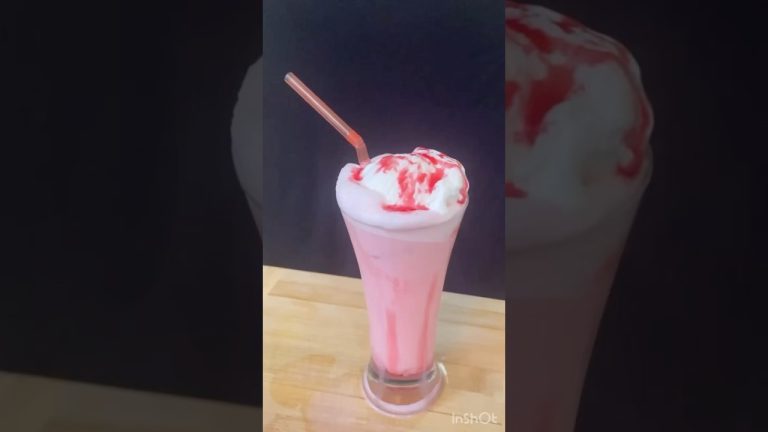 Rooh Afza milkshake 🥰❤️❤️🥤 #asmrfood #shorts #viralshort #food #ytshorts #asmrsounds #milkshake