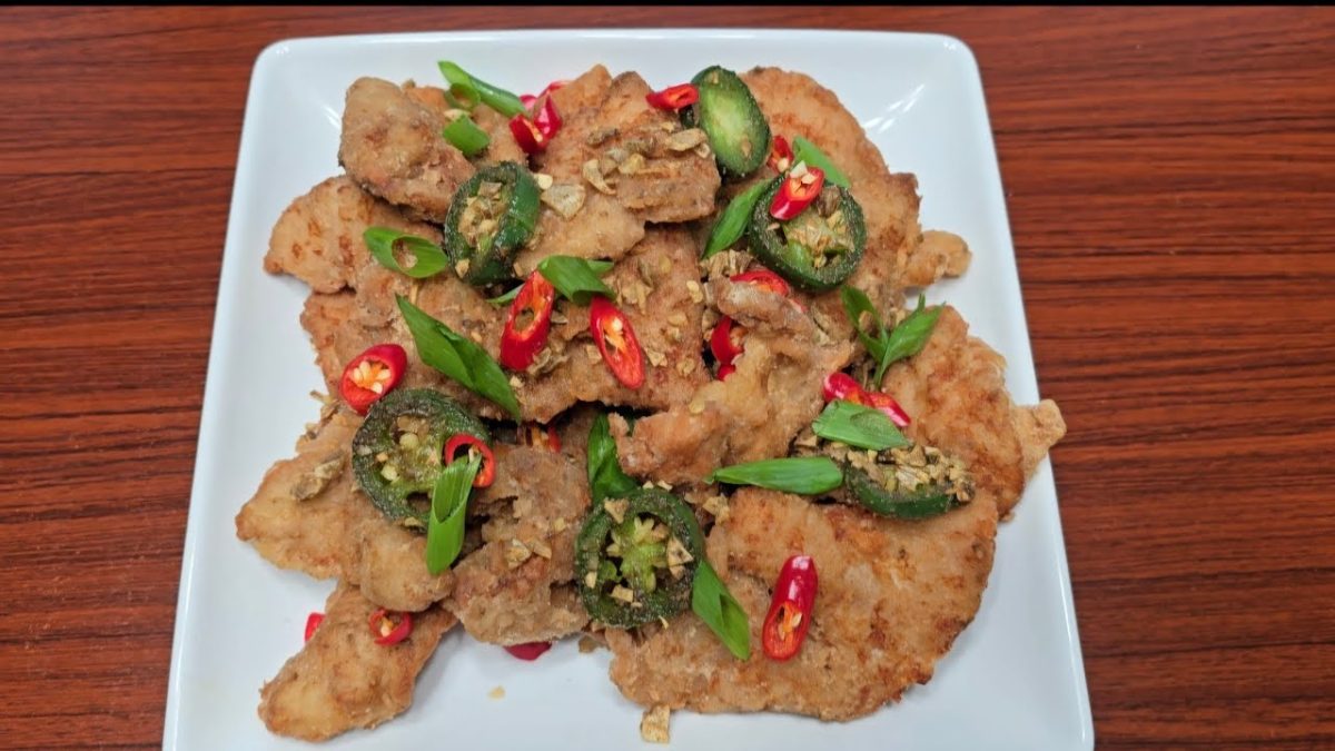 Salt and pepper pork chop