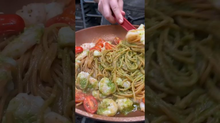 You need to try this Shrimp Pesto Pasta!