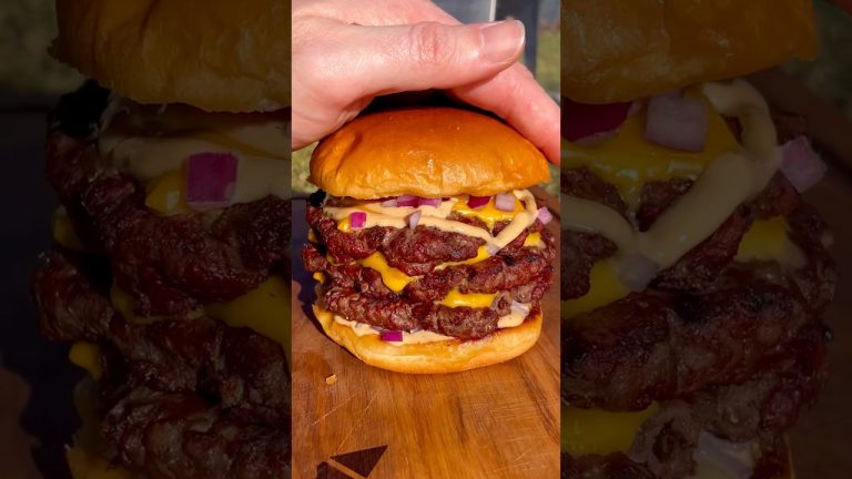 Flame Grilled TRIPLE CHEESE -➡️ SMASH😍 or PASS🤮 ⁉️