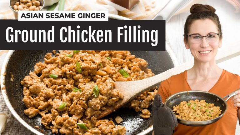 15-Minute Asian Sesame Ginger Ground Chicken Filling