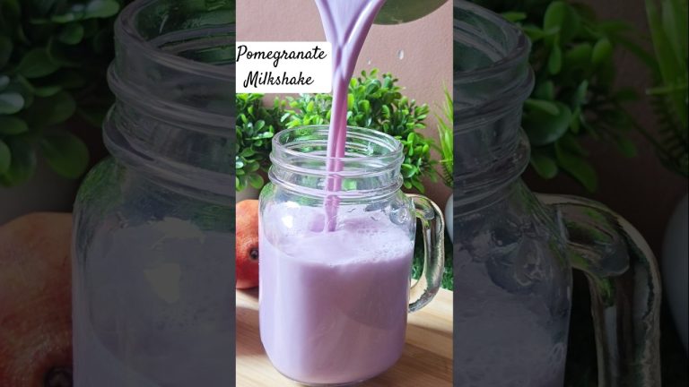 Pomegranate Milkshake Asmr | 🤤 Pomegranate juice #shorts #delicious #milkshake