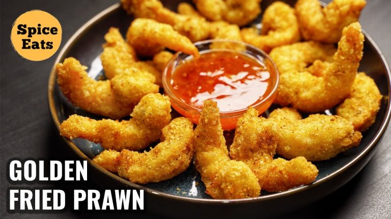 CRISPY GOLDEN FRIED PRAWNS | GOLDEN FRIED SHRIMP RECIPE | FRIED SHRIMP