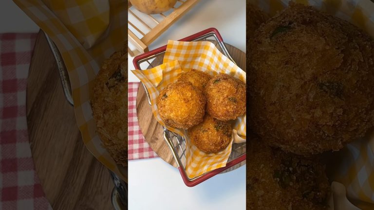 Crispy Potato Chicken Balls 🥔 #shorts