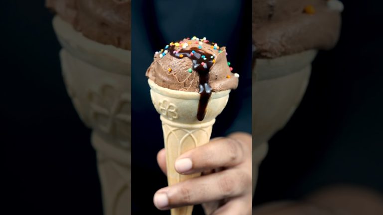 Homemade Chocolate Ice-cream #shorts #asmr #asmrfood