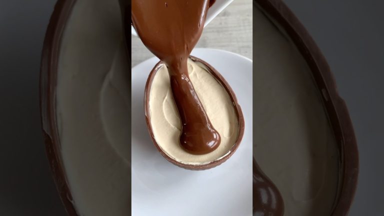 Caramel cheesecake stuffed egg