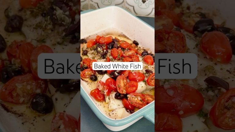 Baked Fish Recipe | Mediterranean-Style Baked Fish #shorts #fishrecipe