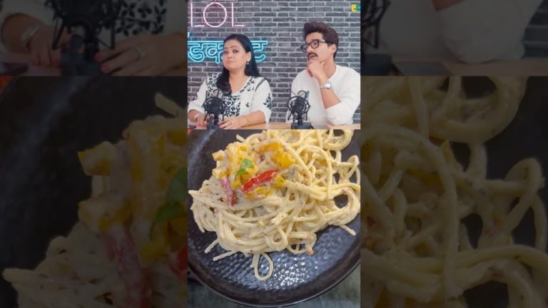 White sauce spaghetti 🍝 |#trending #shortsfeed #shorts #trending #food #ranveerbrar #bharti #pasta