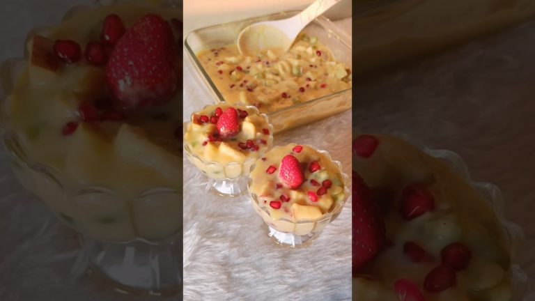Trending Recipe of Delicious Fruit Custard 😋#shorts #trending #recipe #custard #dessert