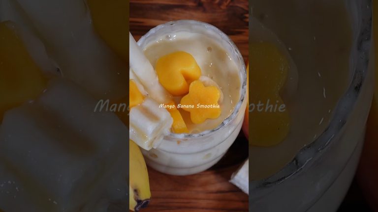 Mango Banana Smoothie 🥭🍌 | Easy & Delicious! #shorts #shortvideo