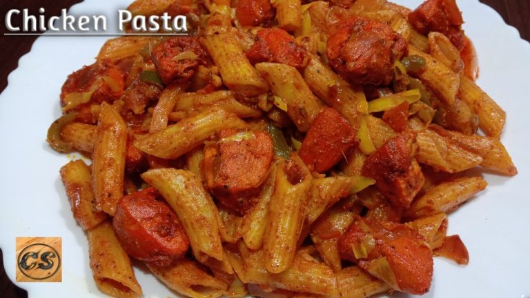 Chicken Pasta Recipe/How to Make chicken Pasta in Hindi/Chicken street food By Chef suhail At Home..