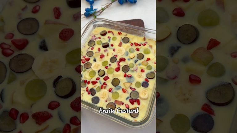 Thick Fruits Custard Recipe। How to make Fruit Custard #dessert #shorts