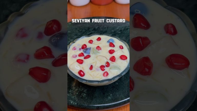 Seviyan Fruit Custard Recipe | Indian Fruit Custard Dessert #custard #fruitcustard #shorts