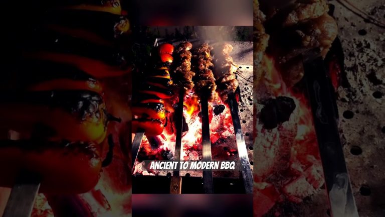 Ancient to modern bbq. #kebab #bbq #beeftenderloin #chickenkabab #shorts