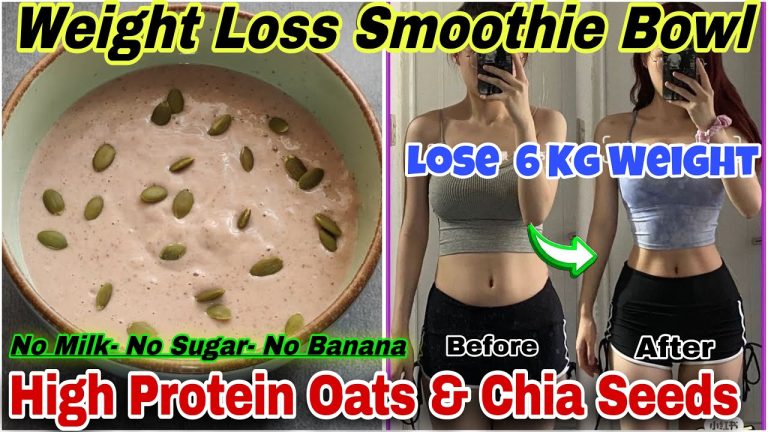 High Protein Oats & Chia Seeds Smoothie for Weight Loss | Weight Loss Smoothie Bowl |Smoothie Recipe