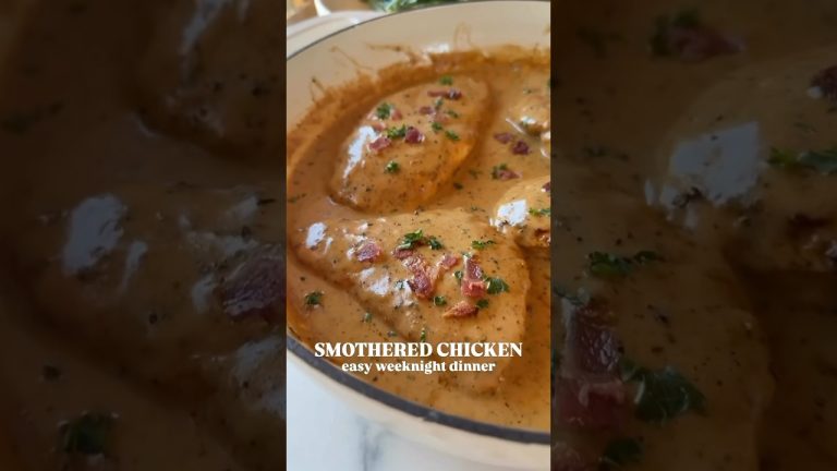 The Best Smothered Chicken #recipes #dinnerideas #shorts