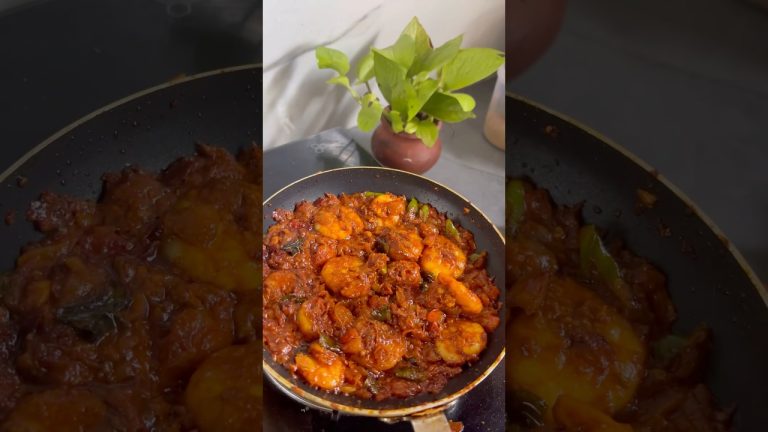 🍤Prawns Masala Recipe 😋🍚 #trendingonshorts #youtubeshorts