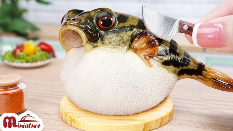 Must-Try Seafood Recipes 😍 Miniature Sweet Chili Puffer Fish | ASMR Mini Cooking Food