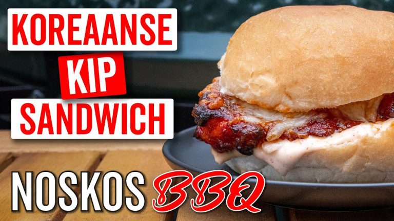 🌶️ Pittige Koreaanse kipsandwich van de BBQ die je moet proeven! 🔥🔥🔥