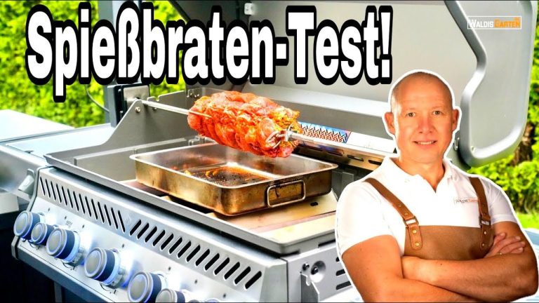 Spießbraten im Gasgrill – So wird er saftig und knusprig! (Erster Versuch mit Napoleon)
