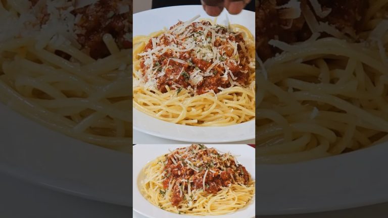 Spaghetti Recipe – Spaghetti & Meat Sauce from Scratch #spaghetti #foodie #shorts