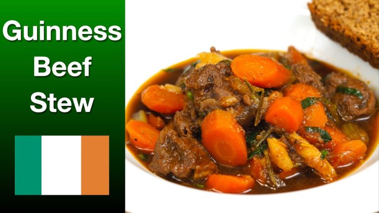 058 Guinness Beef Stew. Traditional Irish stew recipe . Classic beef stew on St. Patrick's Day.