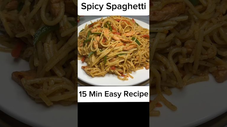 Spicy Chicken Spaghetti Recipe | Chicken & Vegetable Spaghetti | Quick & Delicious Spaghetti Recipe